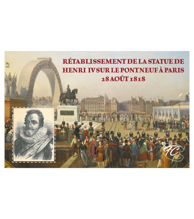 FEUILLET COMMEMORATIF STATUE HENRI IV 2018