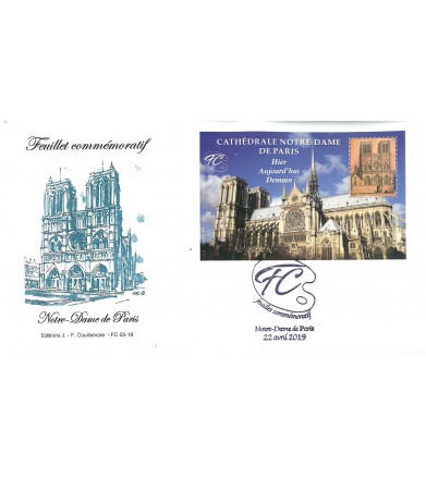 FEUILLET COMMEMORATIF NOTRE-DAME DE PARIS