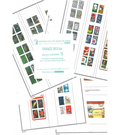 FEUILLES FRANCE 2012 CARNETS AUTOCOLLANTS